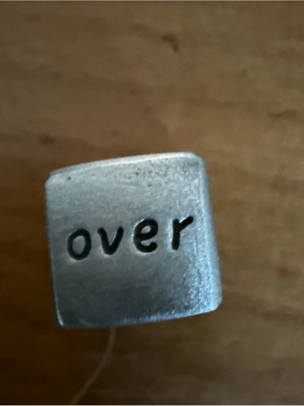 RedEnvelope Get-Lucky Pewter Dice Set — Gray and Red Branding